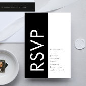 Ultra Modern Bold Big Monogram Funky Weddenschap RSVP Kaartje