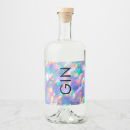Ultra Modern Bold Big Monogram Iridescent Gin Likeurfles Etiket