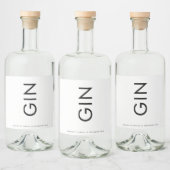 Ultra Modern Bold Big Monogram Simple Gin Likeurfles Etiket (Flessen)