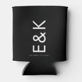 Ultra Modern Bold Big Monogram Simple Weddenschap Blikjeskoeler (Voorkant)