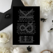 Ultra Modern Bold Big Monogram Simple Weddenschap Informatiekaartje