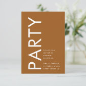 Ultra Modern Bold Big Monogram Simple Weddenschap Informatiekaartje (Staand voorkant)