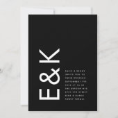 Ultra Modern Bold Big Monogram Simple Weddenschap Kaart (Voorkant)