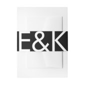 Ultra Modern Bold Big Monogram Simple Weddenschap Uitnodigingen Wikkel (Voorkant Voorbeeld)