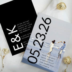Ultra Modern Bold Big Premium foto Bold DATE Save The Date