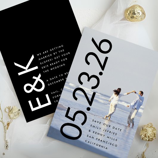 Ultra Modern Bold Big Premium foto Bold DATE Save The Date