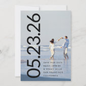 Ultra Modern Bold Big Premium foto Bold DATE Save The Date (Voorkant)