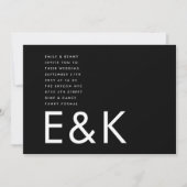 Ultra Modern Bold Groot Monogram Minimalistische B Kaart (Voorkant)