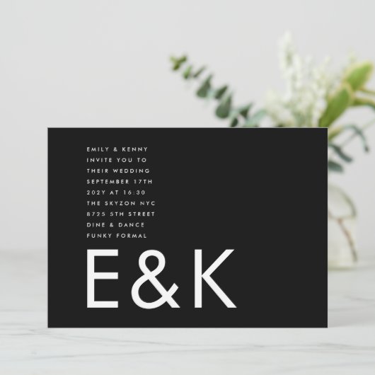 Ultra Modern Bold Groot Monogram Minimalistische B Kaart (Staand voorkant)