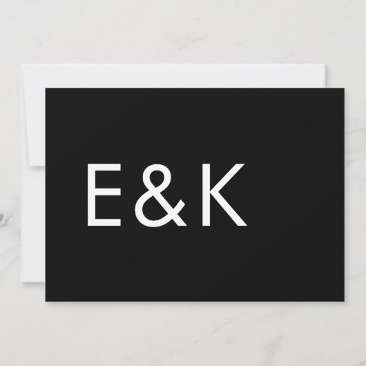 Ultra Modern Bold Groot Monogram Minimalistische B Kaart (Achterkant)