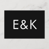 Ultra Modern Bold Grote INFO Bruiloft Details Informatiekaartje (Achterkant)