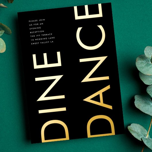 Ultra Modern Bold Monogram Weddenschap GOLD Enclos Folie Uitnodiging