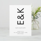 ULTRA MODERN BOLD NAMES MONOGRAM BEWAREN DE DATUM KAART (Staand voorkant)