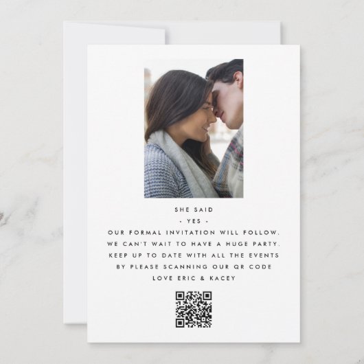 ULTRA MODERN BOLD NAMES MONOGRAM BEWAREN DE DATUM KAART (Achterkant)