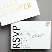 Ultra Modern Bold Names RSVP GOLD FOIL BRIEFKAART