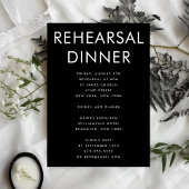 ULTRA MODERN BOLD ZWART BRUILOFT REPETITIE DINER KAART