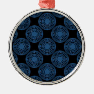 Ultra Modern Circles Premium Ornament, blauw Metalen Ornament