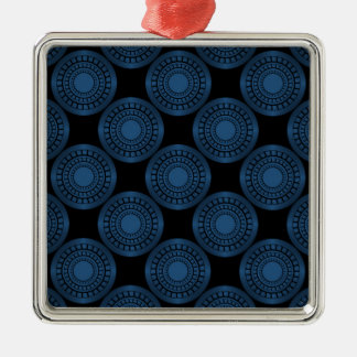 Ultra Modern Circles Premium Ornament, blauw Metalen Ornament