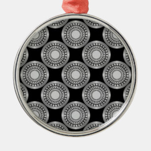 Ultra Modern Circles Premium Ornament, zilver Metalen Ornament