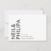 Ultra Modern Editable QR Code Zwart wit Save The Date (Voorkant)