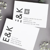 Ultra Modern Editable QR Code Zwart wit Save The Date