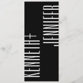 Ultra Modern Eenvoudig Minimalistisch Zwart Wit Br Menu (Achterkant)