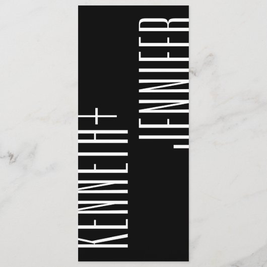 Ultra Modern Eenvoudig Minimalistisch Zwart Wit Br Menu (Achterkant)