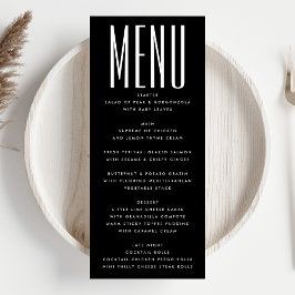 Ultra Modern Eenvoudig Minimalistisch Zwart Wit Br Menu