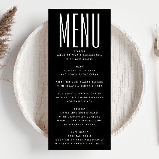 Ultra Modern Eenvoudig Minimalistisch Zwart Wit Br Menu