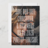 Ultra Modern Eenvoudige Foto Grote Vette Details B Save The Date (Voorkant)