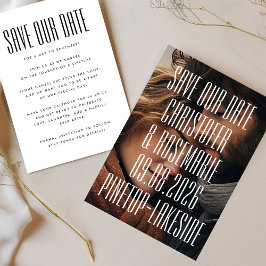 Ultra Modern Eenvoudige Foto Grote Vette Details B Save The Date