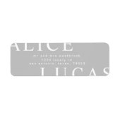 ultra-modern etiket met het grote monogram retoura (Voorkant)