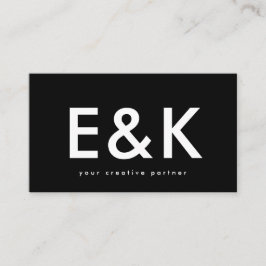 Ultra Modern Extra Bold Big Monogram Black Visitekaartje