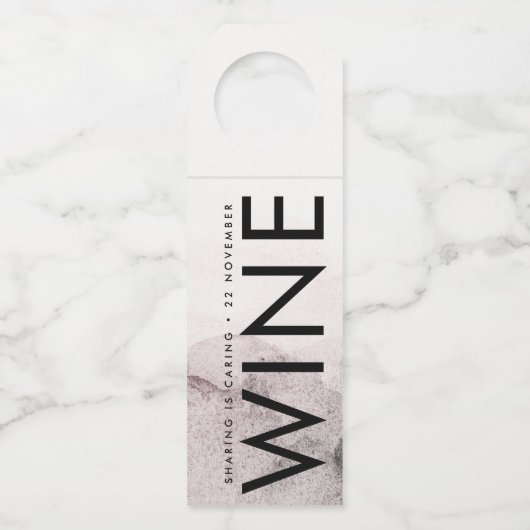 Ultra Modern Genderneutraal huwelijk Flessenhanger (Achterkant)