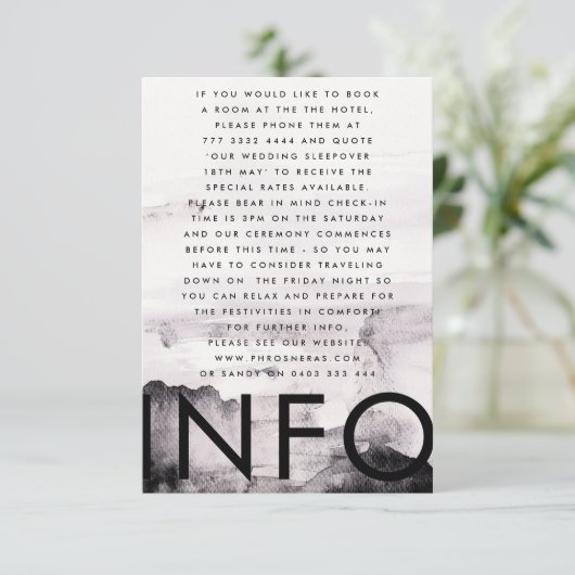 Ultra Modern Genderneutraal huwelijk Informatiekaartje (Staand voorkant)