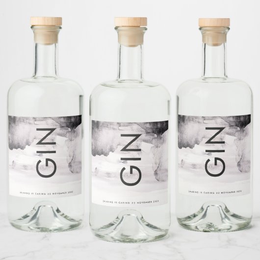 Ultra Modern Genderneutraal huwelijk Likeurfles Etiket (Flessen)