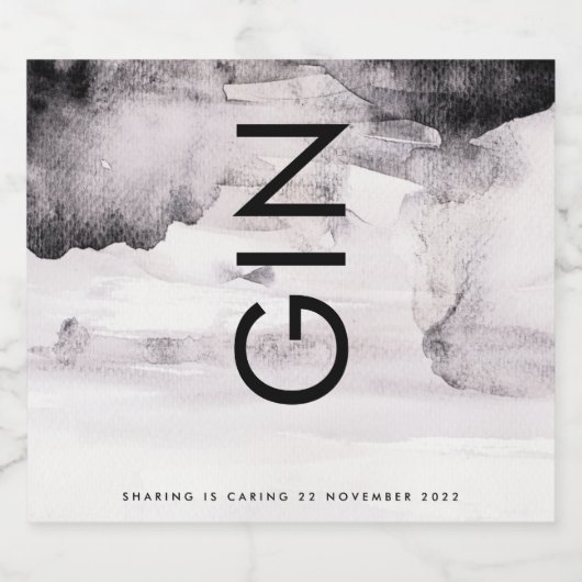 Ultra Modern Genderneutraal huwelijk Likeurfles Etiket (Enkel label)