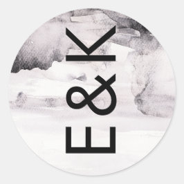 Ultra Modern Genderneutraal huwelijk Ronde Sticker