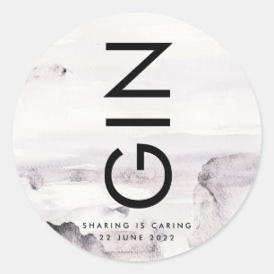 Ultra Modern Genderneutraal huwelijk Ronde Sticker