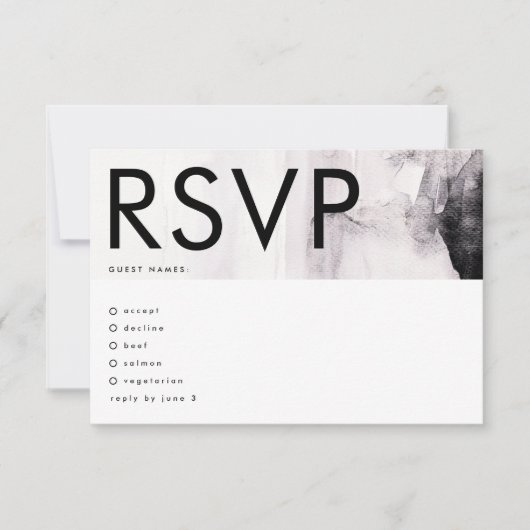 Ultra Modern Genderneutraal huwelijk RSVP Kaartje (Voorkant)