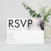 Ultra Modern Genderneutraal huwelijk RSVP Kaartje (Staand voorkant)