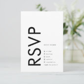 Ultra Modern Genderneutraal huwelijk RSVP Kaartje (Staand voorkant)