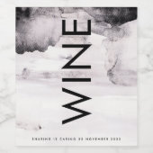 Ultra Modern Genderneutraal huwelijk Wijn Etiket (Enkel label)