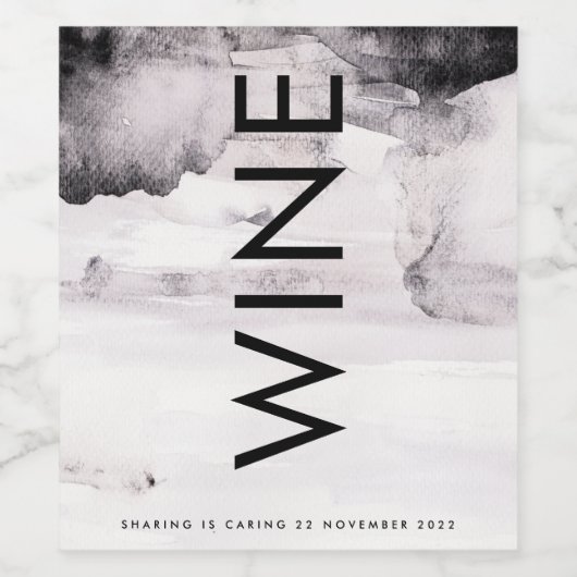 Ultra Modern Genderneutraal huwelijk Wijn Etiket (Enkel label)