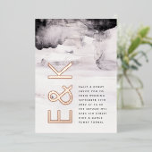 Ultra Modern Genderneutraal Ink Wedding Folie Uitnodiging (Staand Voorkant)