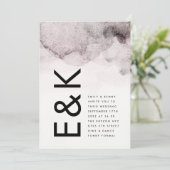 Ultra Modern Genderneutraal Ink Wedding Kaart (Staand voorkant)