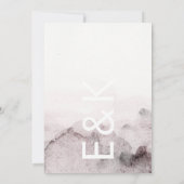 Ultra Modern Genderneutraal Ink Wedding Kaart (Achterkant)