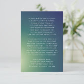 Ultra Modern Gradient Green Ombre Wedding Informatiekaartje (Staand voorkant)