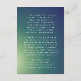 Ultra Modern Gradient Green Ombre Wedding Informatiekaartje