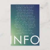 Ultra Modern Gradient Green Ombre Wedding Informatiekaartje (Voorkant)